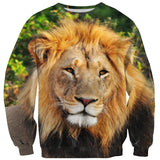 Lion Face Sweater-Shelfies-| All-Over-Print Everywhere - Designed to Make You Smile