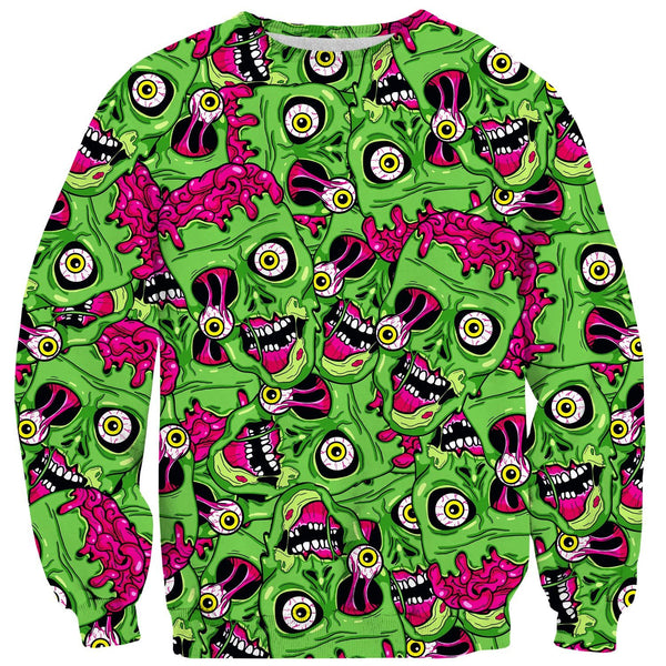 Neon Zombie Sweater-Subliminator-| All-Over-Print Everywhere - Designed to Make You Smile