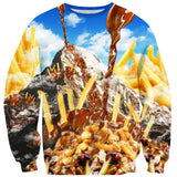 Poutine Mountain Sweater-Shelfies-| All-Over-Print Everywhere - Designed to Make You Smile