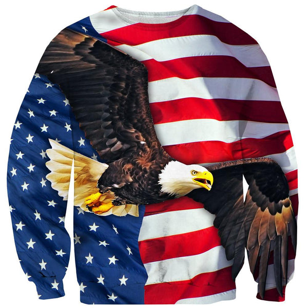 American Flag Sweater-Subliminator-| All-Over-Print Everywhere - Designed to Make You Smile