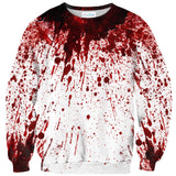 Blood Splatter Sweater-Subliminator-| All-Over-Print Everywhere - Designed to Make You Smile