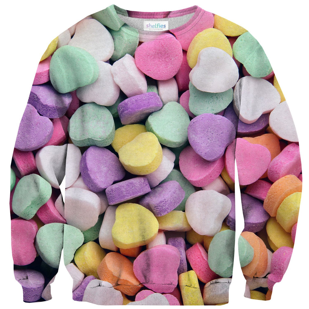 Candy Heart Invasion Sweater-Subliminator-| All-Over-Print Everywhere - Designed to Make You Smile
