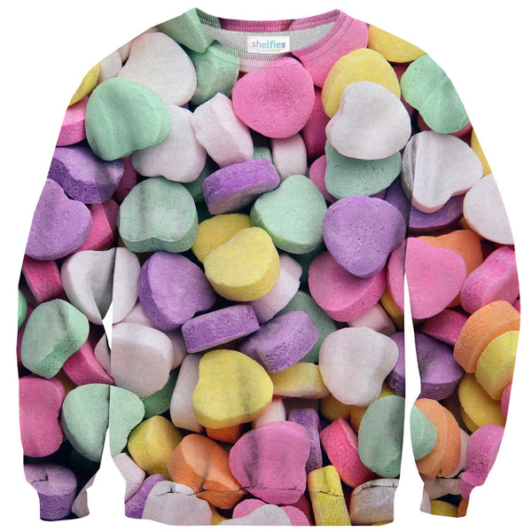 Candy Heart Invasion Sweater-Subliminator-| All-Over-Print Everywhere - Designed to Make You Smile