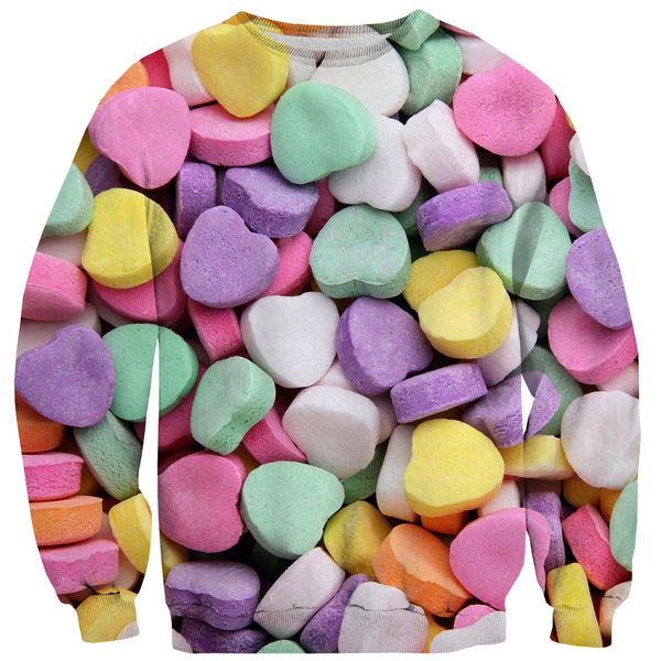 Candy Heart Invasion Sweater-Subliminator-| All-Over-Print Everywhere - Designed to Make You Smile