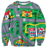 Carpet Track Sweater-Subliminator-| All-Over-Print Everywhere - Designed to Make You Smile