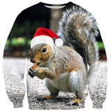 Christmas Squirrel Sweater-Shelfies-| All-Over-Print Everywhere - Designed to Make You Smile