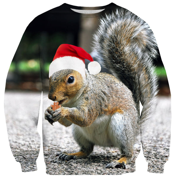 Christmas Squirrel Sweater-Shelfies-| All-Over-Print Everywhere - Designed to Make You Smile