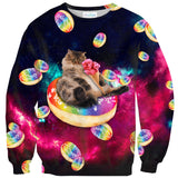 Donut Cat-astrophy Sweater-Shelfies-| All-Over-Print Everywhere - Designed to Make You Smile