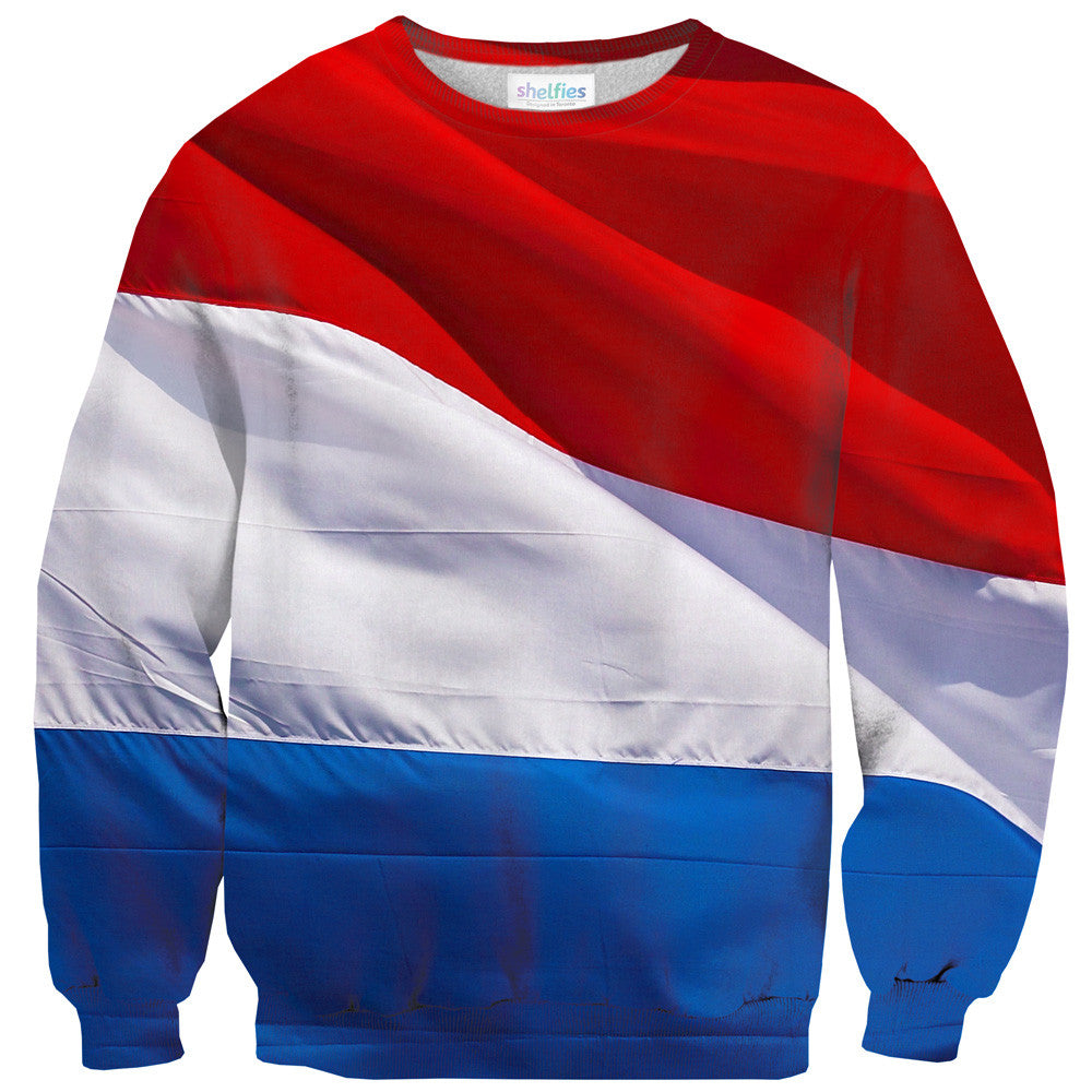 Dutch (Netherlands) Flag Sweater-Shelfies-| All-Over-Print Everywhere - Designed to Make You Smile