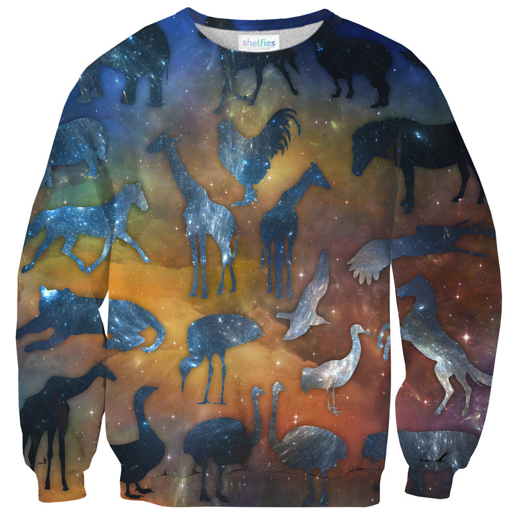 Galaxy Zoo Sweater-Shelfies-| All-Over-Print Everywhere - Designed to Make You Smile