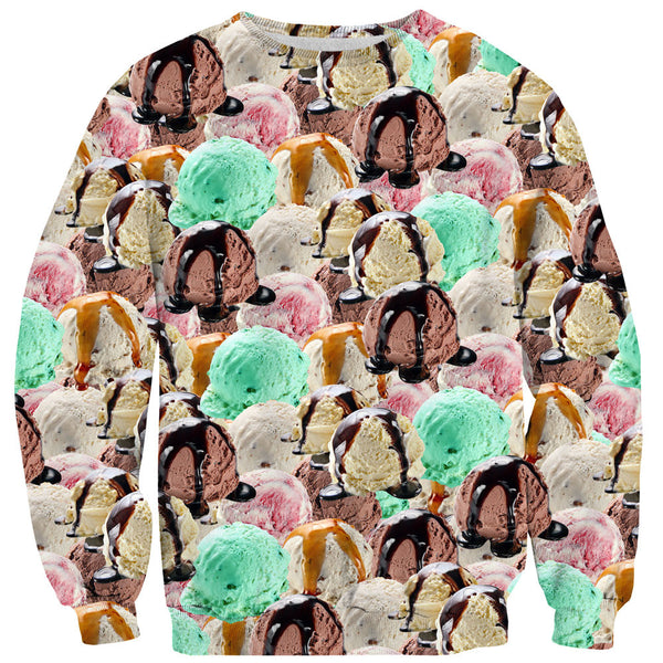 Ice Cream Invasion Sweater-Shelfies-| All-Over-Print Everywhere - Designed to Make You Smile