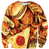 Junk Food Invasion Sweater-Shelfies-| All-Over-Print Everywhere - Designed to Make You Smile