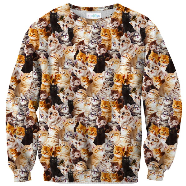 Kitty Invasion Sweater-Shelfies-| All-Over-Print Everywhere - Designed to Make You Smile