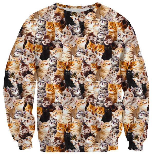 Kitty Invasion Sweater-Shelfies-| All-Over-Print Everywhere - Designed to Make You Smile