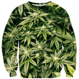 Kush Leaves Sweater-Subliminator-| All-Over-Print Everywhere - Designed to Make You Smile