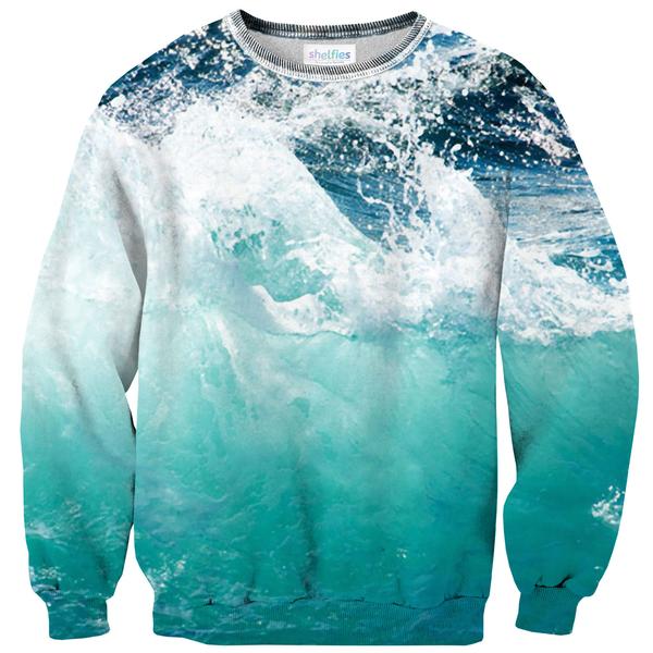 Ocean Wave Sweater-Subliminator-| All-Over-Print Everywhere - Designed to Make You Smile