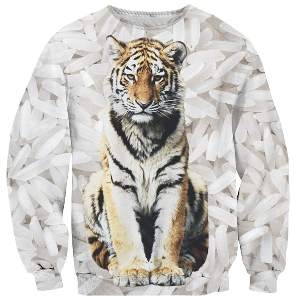 Rice Tiger Sweater-Subliminator-| All-Over-Print Everywhere - Designed to Make You Smile
