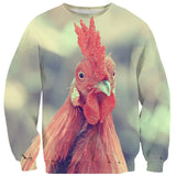 Time for Cock Rooster Sweater-Shelfies-| All-Over-Print Everywhere - Designed to Make You Smile