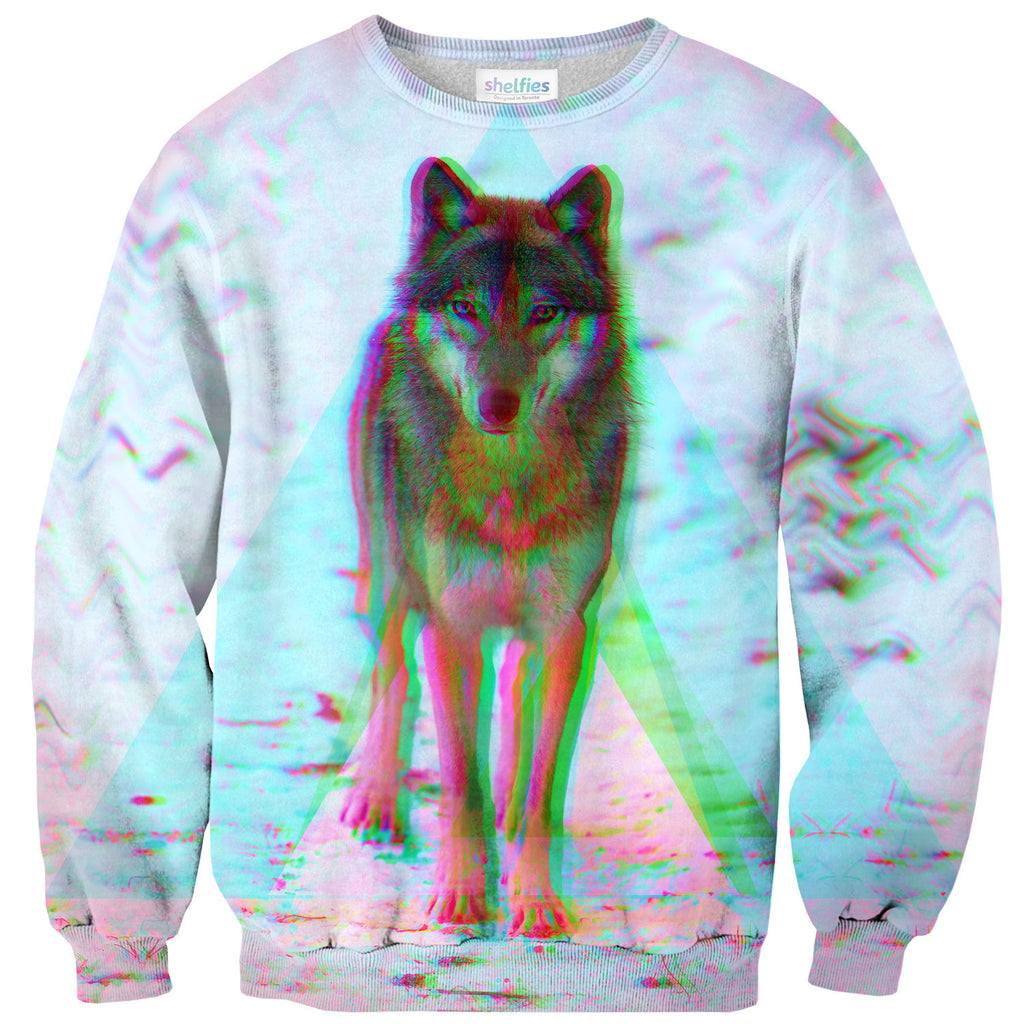 Trippy Wolf Sweater-Shelfies-| All-Over-Print Everywhere - Designed to Make You Smile