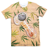 Cat Pipe T-Shirt-Shelfies-| All-Over-Print Everywhere - Designed to Make You Smile