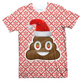 Christmas Poo Emoji T-Shirt-Shelfies-| All-Over-Print Everywhere - Designed to Make You Smile