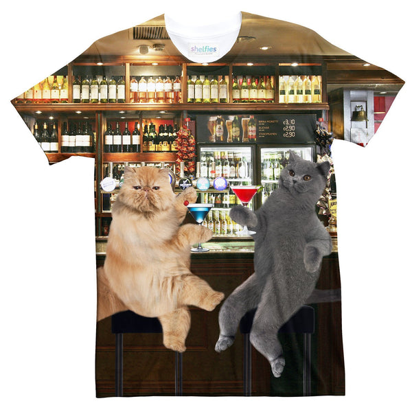 Cocktail Cats T-Shirt-Subliminator-| All-Over-Print Everywhere - Designed to Make You Smile