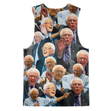 Bernie Sanders Face Tank Top-kite.ly-| All-Over-Print Everywhere - Designed to Make You Smile