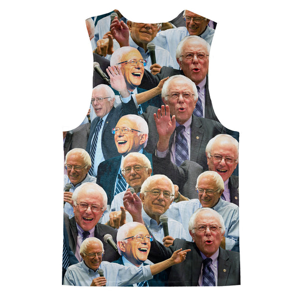 Bernie Sanders Face Tank Top-kite.ly-| All-Over-Print Everywhere - Designed to Make You Smile