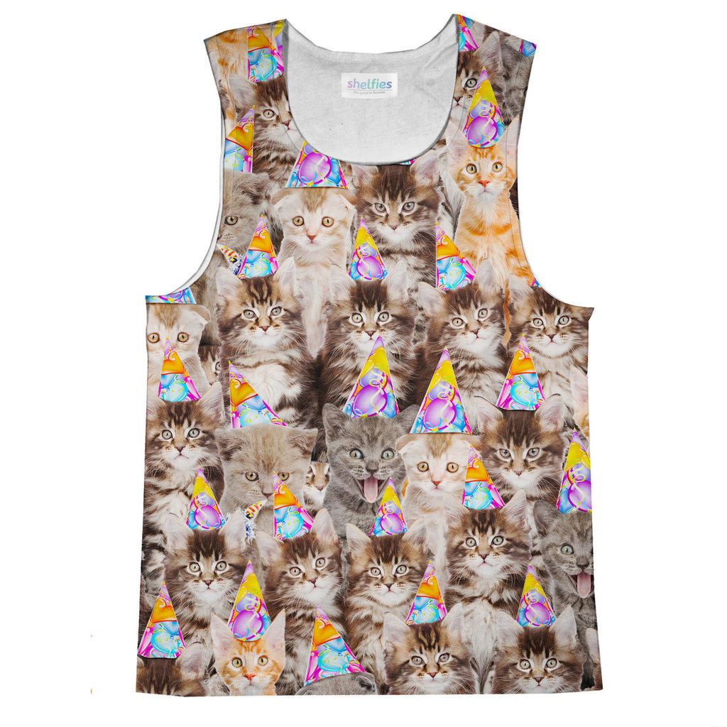 Birthday Cats Tank Top-kite.ly-| All-Over-Print Everywhere - Designed to Make You Smile