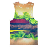 Burger Tank Top-kite.ly-| All-Over-Print Everywhere - Designed to Make You Smile