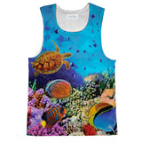 Coral Tank Top-kite.ly-| All-Over-Print Everywhere - Designed to Make You Smile