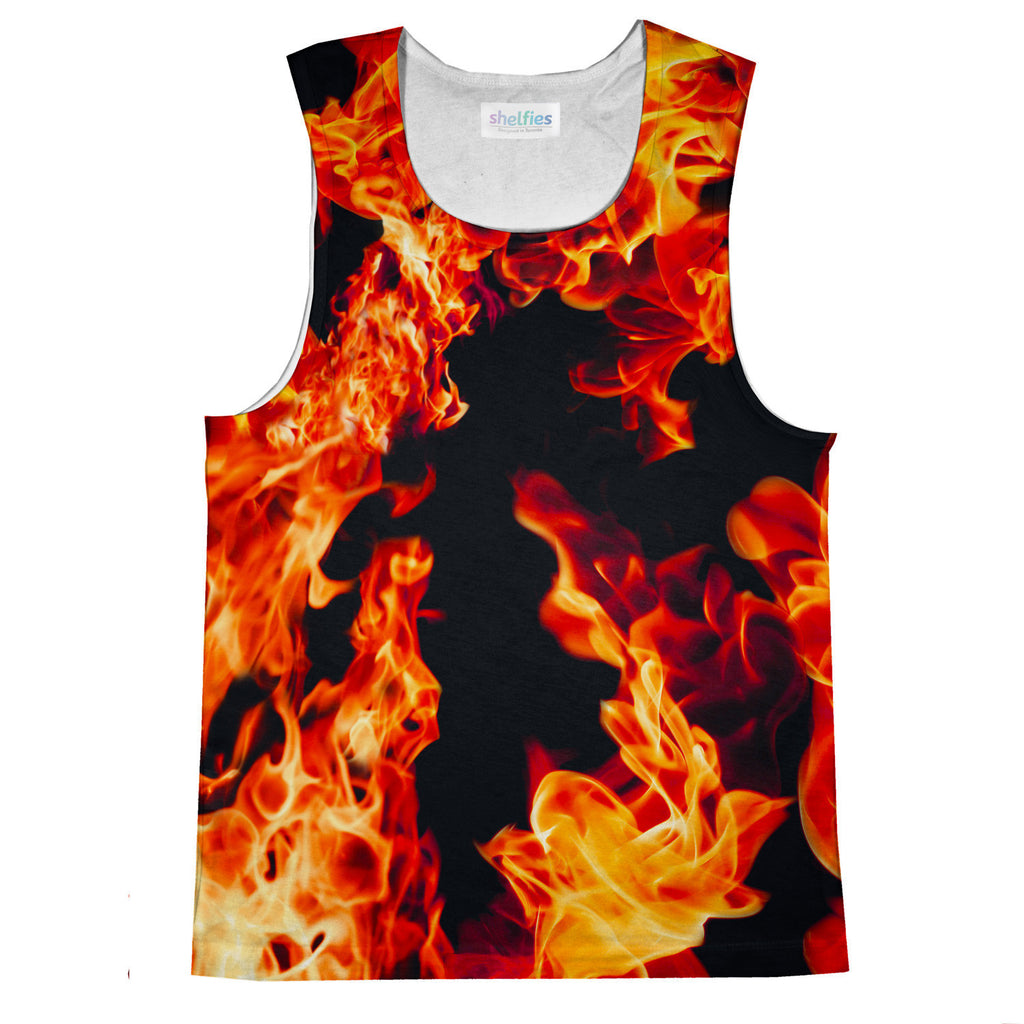 Fire Tank Top-kite.ly-| All-Over-Print Everywhere - Designed to Make You Smile