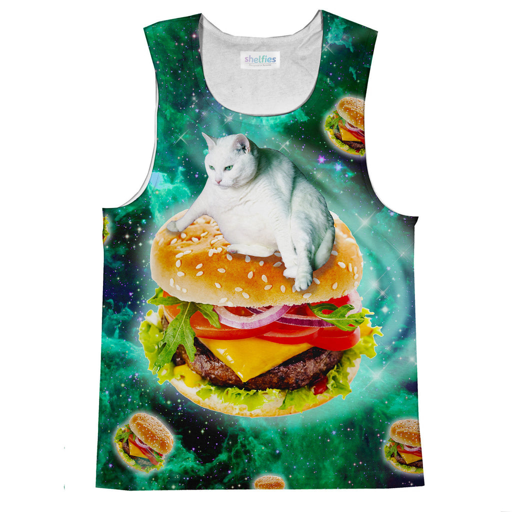 Hamburger Cat Tank Top-kite.ly-| All-Over-Print Everywhere - Designed to Make You Smile