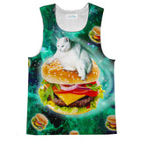 Hamburger Cat Tank Top-kite.ly-| All-Over-Print Everywhere - Designed to Make You Smile