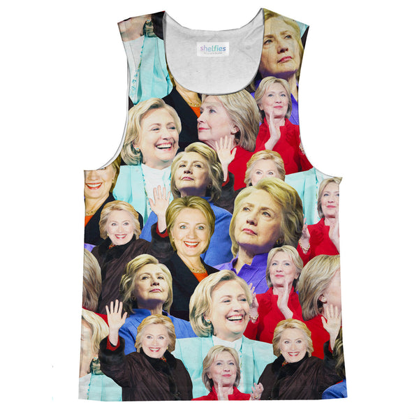 Hillary Clinton Face Tank Top-kite.ly-| All-Over-Print Everywhere - Designed to Make You Smile