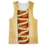 Hot Dog Tank Top-kite.ly-| All-Over-Print Everywhere - Designed to Make You Smile