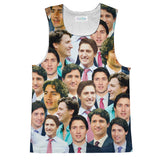 Justin Trudeau Face Tank Top-kite.ly-| All-Over-Print Everywhere - Designed to Make You Smile