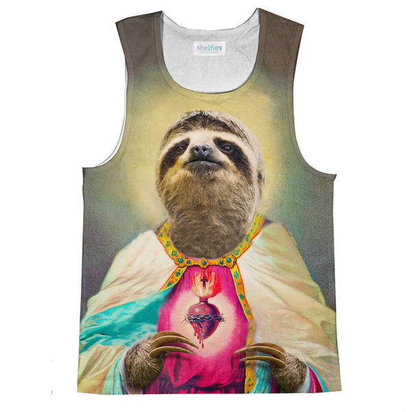 Sloth Jesus Tank Top-kite.ly-| All-Over-Print Everywhere - Designed to Make You Smile