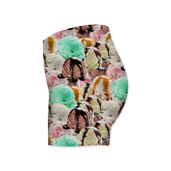 Ice Cream Invasion Workout Shorts-Shelfies-| All-Over-Print Everywhere - Designed to Make You Smile