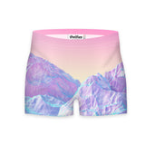Pastel Mountains Workout Shorts-Shelfies-| All-Over-Print Everywhere - Designed to Make You Smile