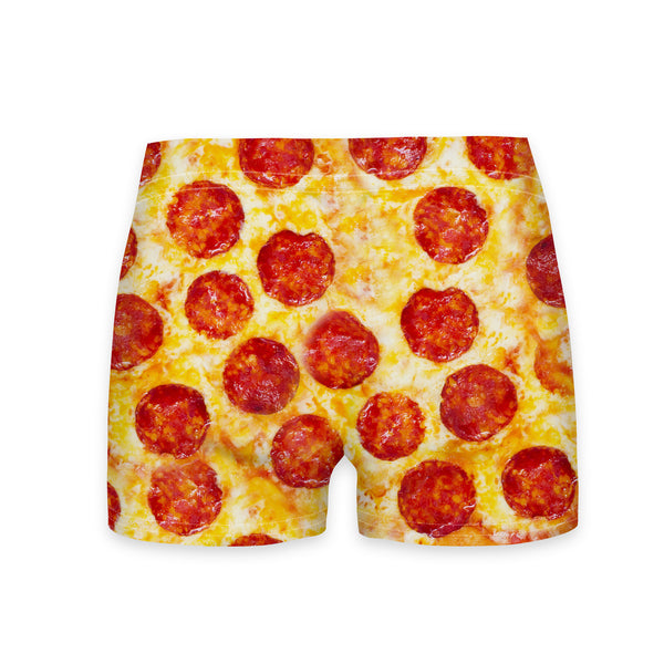 Pizza Invasion Workout Shorts-Shelfies-| All-Over-Print Everywhere - Designed to Make You Smile