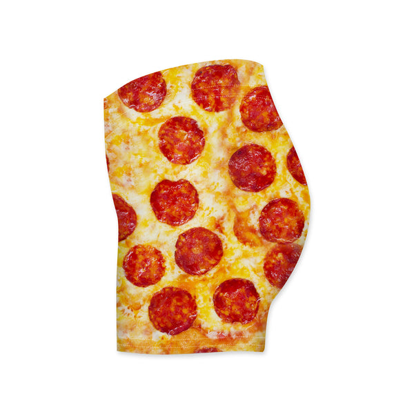 Pizza Invasion Workout Shorts-Shelfies-| All-Over-Print Everywhere - Designed to Make You Smile