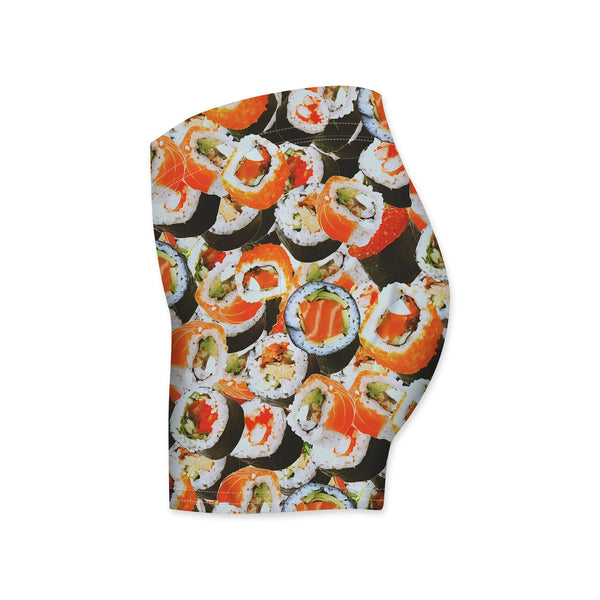 Sushi Invasion Workout Shorts-Shelfies-| All-Over-Print Everywhere - Designed to Make You Smile