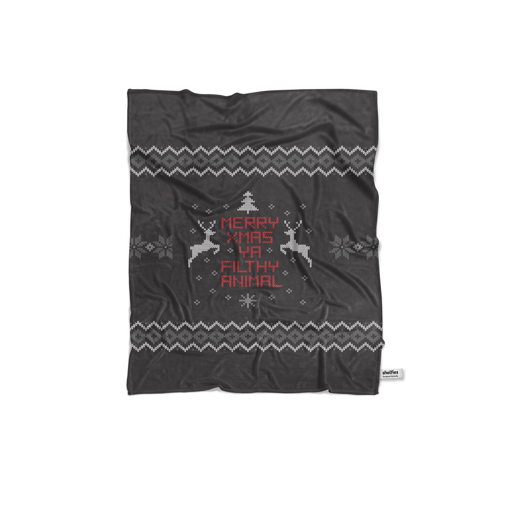 Merry X-Mas Ya Filthy Animal Blanket-Gooten-Regular-| All-Over-Print Everywhere - Designed to Make You Smile