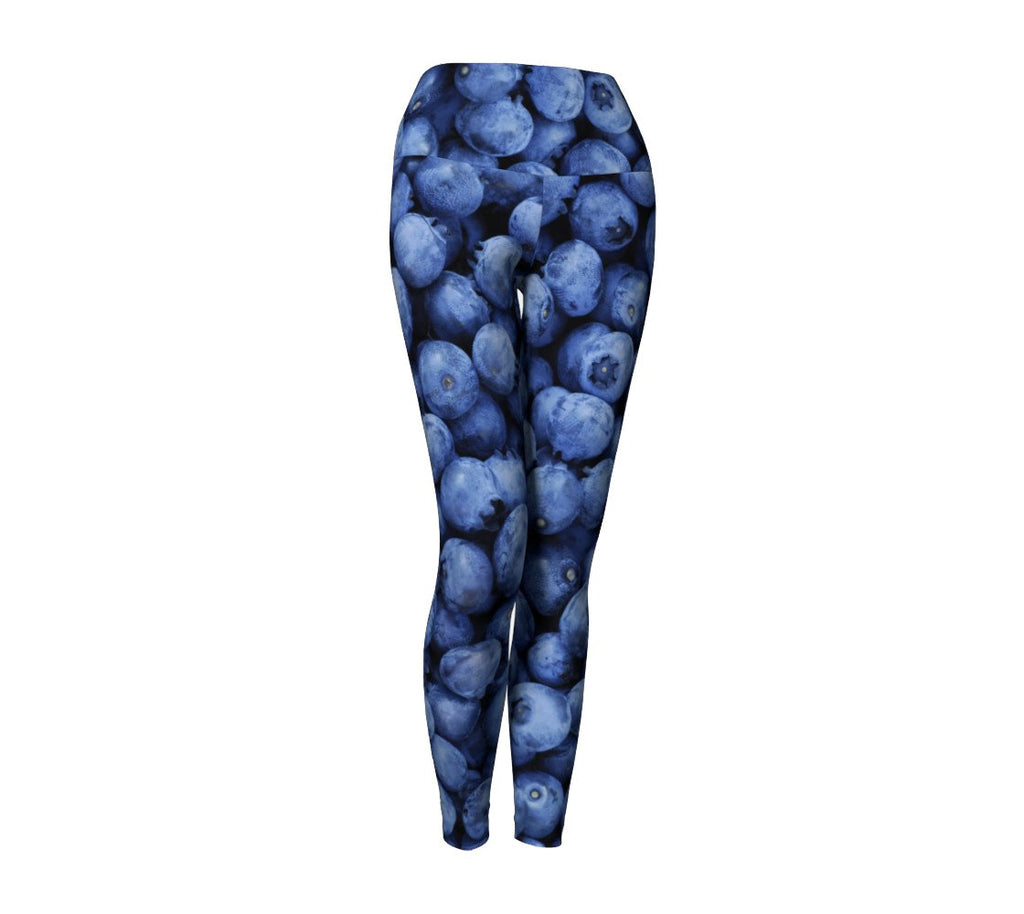 Blueberry Invasion Yoga Pants-Shelfies-| All-Over-Print Everywhere - Designed to Make You Smile