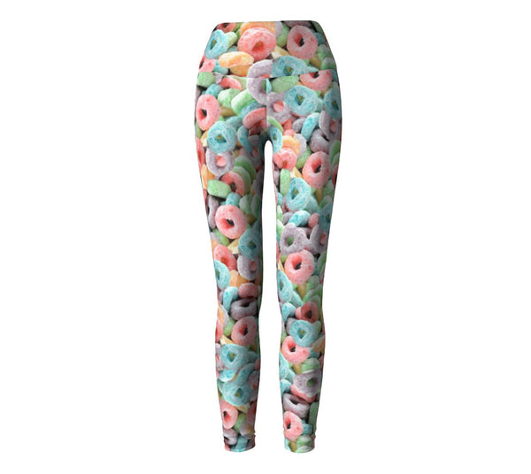 Cereal Invasion Yoga Pants-Shelfies-| All-Over-Print Everywhere - Designed to Make You Smile