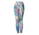 Holographic Foil Yoga Pants-Shelfies-| All-Over-Print Everywhere - Designed to Make You Smile