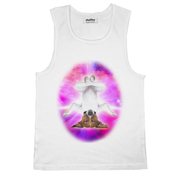 Yogi Dog Basic Tank Top-Printify-White-S-| All-Over-Print Everywhere - Designed to Make You Smile