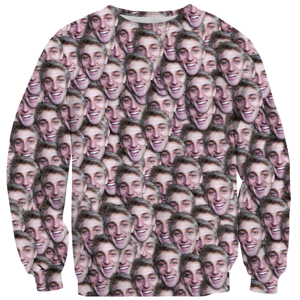 Your Face Custom Sweater-Shelfies-| All-Over-Print Everywhere - Designed to Make You Smile