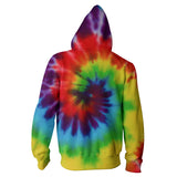 Tie Dye Zip Hoodie-Shelfies-| All-Over-Print Everywhere - Designed to Make You Smile